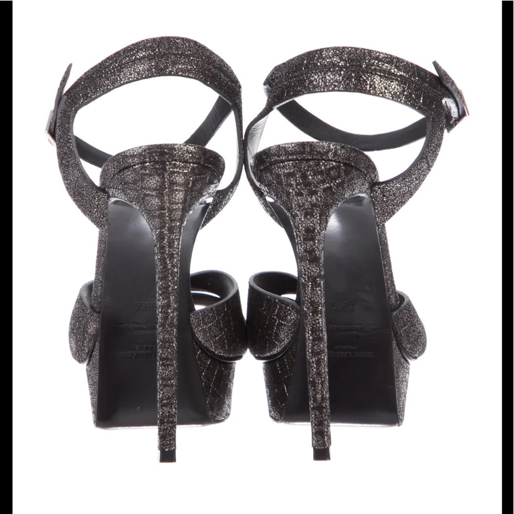 - ❤️❤️ SAINT LAURENT
Suede Sandals
Size: IT 39.5❤️❤️black and sliver - Picture 5 of 6